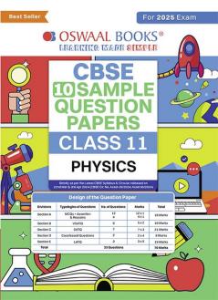 Oswaal Cbse Sample Question Papers Class 11 Physics Book (For 2025 Exam)