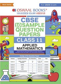 Oswaal Cbse Sample Question Papers Class 11 Applied Mathematics (For 2025 Exam)