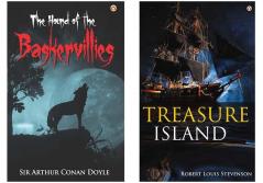 Treasure Island + The Hound of the Baskervilles (Set of 2 Books)