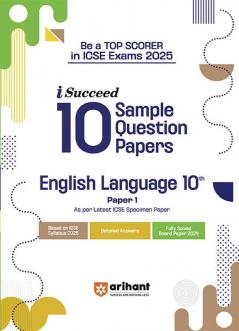 Arihant iSucceed  ICSE 10 Sample Papers English Language Class 10th | Detailed explanations | Value points and Common Mistakes | Fully solved board paper 2024