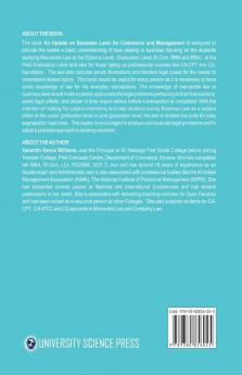 An Update on Business Laws for Commerce and Management