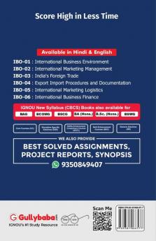 Gullybaba IGNOU M.Com (Edition) IBO-5 International Marketing Logistics In English Medium IGNOU Help Books with Solved Sample Question Papers and Important Exam Notes Latest