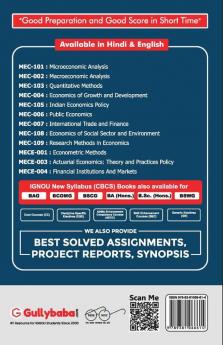 MEC-003 Quantitative Methods