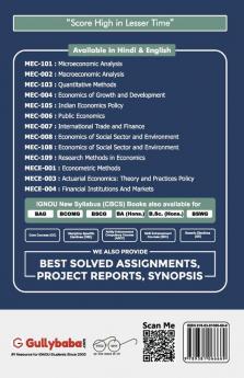 MEC-08 Economics of Social Sector and Environment