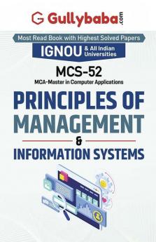 MCS-052 Principles of Management & Information Systems