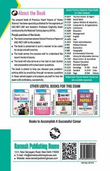 NTA-UGC-NET/JRF: Home Science (Paper II) Previous Years' Papers