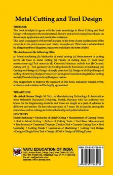 Metal Cutting and Tool Design