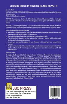 Lecture Notes in PHYSICS Class (XI) Vol-II
