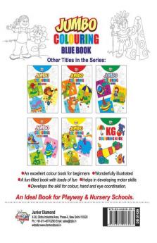 Jumbo Colouring Blue Book for 4 to 8 years old Kids | Best Gift to Children for Drawing Coloring and Painting