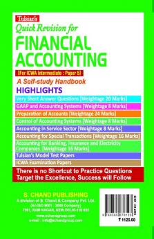 QUICK REVISION FOR FINANCIAL ACCOUNTING FOR ICWA PAPER V