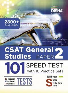 CSAT Paper 2 IAS Prelims 101 Speed Tests Practice Workbook with 10 Practice Sets - 2nd Edition