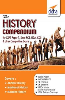 The History Compendium for General Studies CSAT Paper 1 State PCS CDS NDA & other Competitive Exams