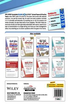 RPF/RPSF Constable Exam Goalpost Solved Papers and Practice Tests 2018