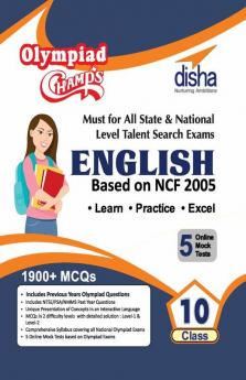 Olympiad Champs English Class 10 with 5 Mock Online Olympiad Tests