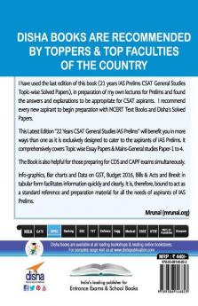 22 Years CSAT General Studies IAS Prelims Topic-wise Solved Papers (1995-2016) 7th Edition