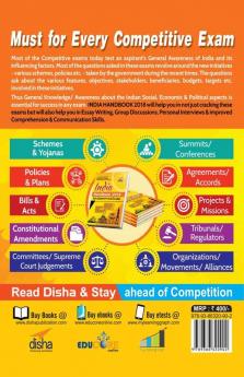 INDIA Handbook 2018 for Competitive Exams - Schemes, Yojanas, Policies, Bill & Acts, Amendments, Judgements, Summits, Organisations, Tribunals, Committees