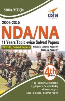 NDA/ NA 11 years Topic-wise Solved Papers (2006 - 2016) 4th Edition