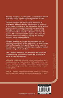 Philosophy of Religion: An Introduction