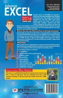 Advance Excel 2016 Training Guide