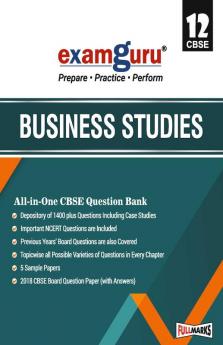 Examguru All In One CBSE Question Bank for Class 12 Business Studies (Mar 2019 Exam)