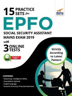15 Practice Sets for EPFO Social Security Assistant Mains Exam 2019 with 3 Online Tests