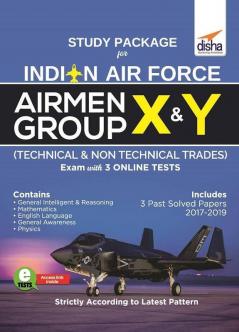 Study Package for Indian Air Force Airmen Group X & Y (Technical & Non Technical Trades) Exam with 3 Online Sets