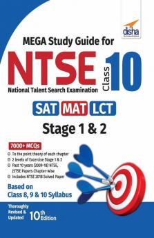 MEGA Study Guide for NTSE (SAT MAT & LCT) Class 10 Stage 1 & 2 - 10th Edition