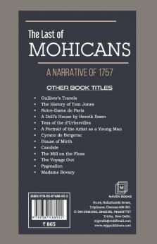 THE LAST OF THE MOHICANS A Narrative of 1757