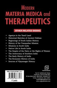 Modern Materia Medica and THERAPEUTICS