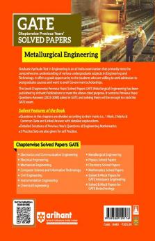 GATE Chapterwise Previous Years' Solved Papers (2023-2000) Metallurgical Engineering