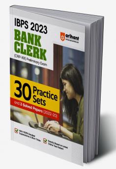 30 Practice Sets and 3 Solved Papers IBPS CRP - XIII Bank Clerk Pre Exam 2023