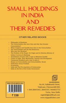 Small Holdings in India and their Remedies