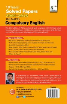 IAS Mains Compulsory English : Solved Papers 2001-18 5e 2019