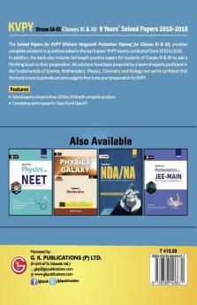 KVPY Stream SA & SX (Classes XI & XII) - 9 Years Solved Papers 2010-2018