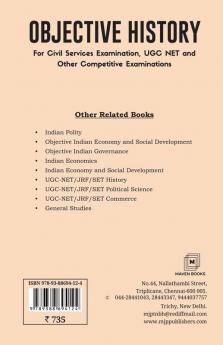 Objective History For Civil Services Examination UGC NET and Other Competitive Examinations