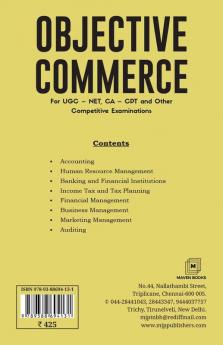 Objective Commerce For Civil Services Examination UGC NET and Other Competitive Examinations