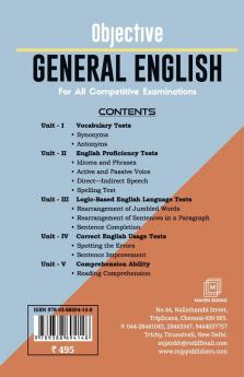 OBJECTIVE GENERAL ENGLISH For All Competitive Examinations