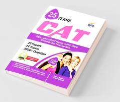 25 years CAT Topic-wise Solved Papers (2018-1994) with 6 Online Practice Sets 12th edition