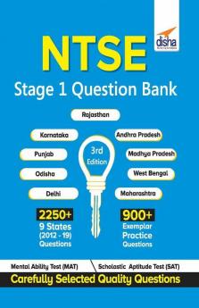 NTSE Stage 1 Question Bank - 9 States Past (2012-19) + Practice Question Bank 3rd Edition