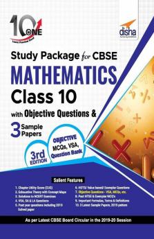 10 in One Study Package for CBSE Mathematics Class 10 with Objective Questions & 3 Sample Papers 3rd Edition