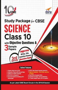 10 in One Study Package for CBSE Science Class 10 with Objective Questions & 3 Sample Papers 3rd Edition