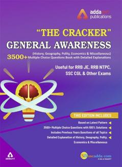 The Cracker General Awareness (History Geography Polity and others) MCQ Book for RRB JE NTPC RRC Group D and other Exams 2019 (In English Printed Edition)