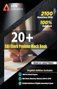 20+ SBI Clerk Prelims Mock Paper Practice Book English Medium