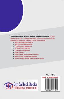 Spoken English Daily Use English Sentences on Most Common Topics