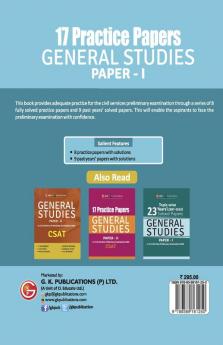 17 Practice Papers General Studies Paper I for Civil Services Preliminary Examination 2020