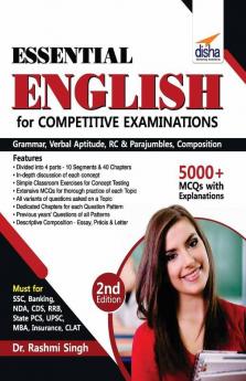 Essential General English for Competitive Exams - 2nd Edition SSC/Banking/Rlwys/CLAT/NDA/CDS/Hotel Mgmt./B.Ed 2nd Edition