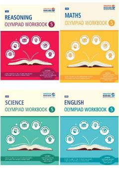 SBB Reasoning Maths Science and English Olympiad Workbook Combo - Class 5