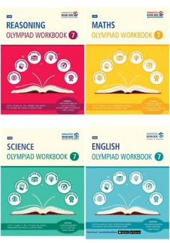 SBB Reasoning Maths Science and English Olympiad Workbook Combo  - Class 7