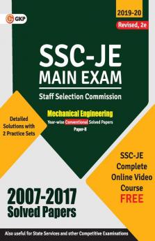 SSC 2020 : Junior Engineer - Mechanical Engineering Paper II - Conventional Solved Papers (2007-2017)