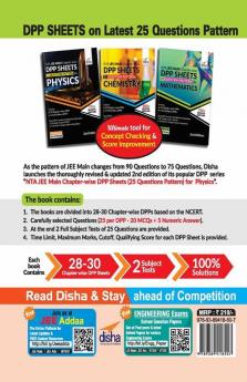 NTA JEE Main Chapter-wise DPP Sheets (25 Questions Pattern) for Mathematics 2nd Edition